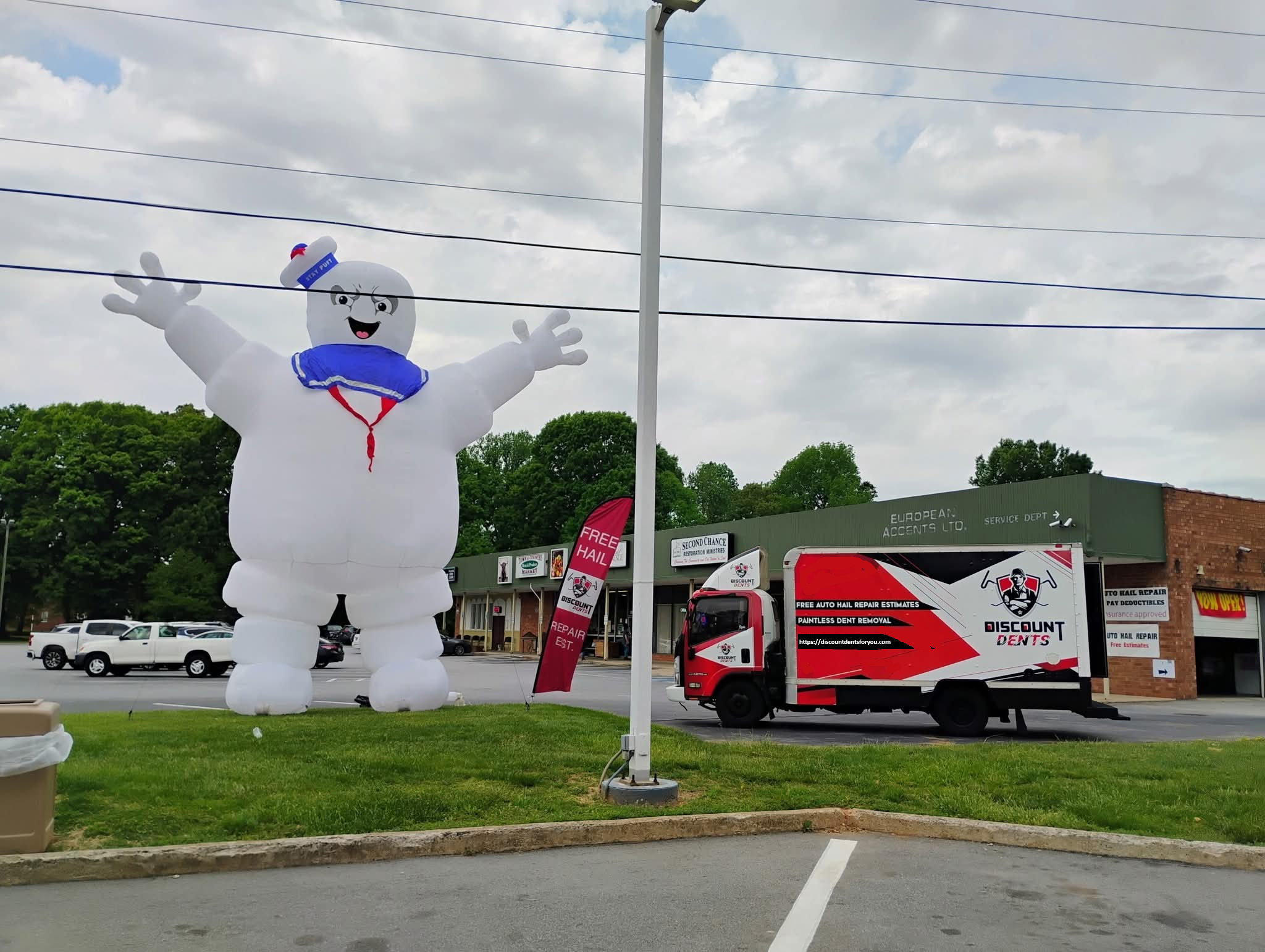 Hail damage and paintless dent repair illustration