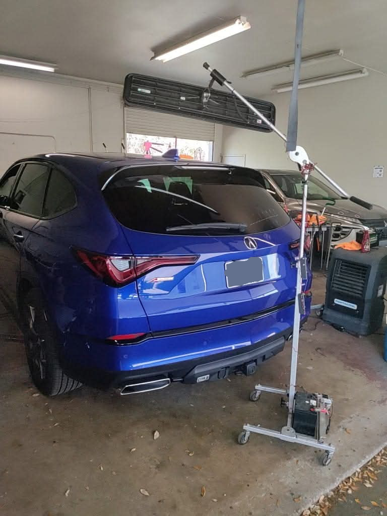 Roof hail dent removal example for Edgewater-area customers